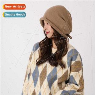 system female small face show Japan winter fall hats Pile