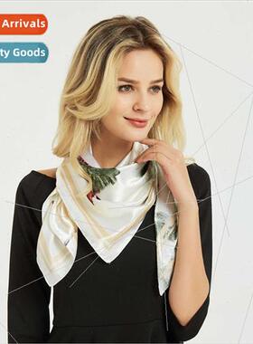 22 new simulation silk women satin large square scarf 90cm e