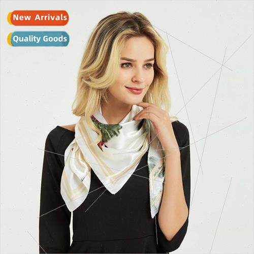 22 new simulation silk women satin large square scarf 90cm e
