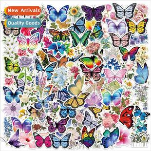100 terary Handbook Stickers Butterfly Flower Bush Flying Gr