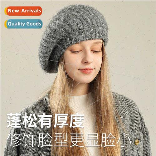 Large head circumference mohair knted beret female fall wint