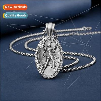 Spartan Gladiator Warrior Tag Necklace Europe Vintage Sweate