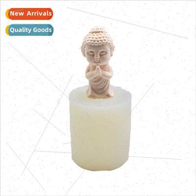 DIY Baking Tools Amabha Buddha Statue licone Cake Moulds Fli