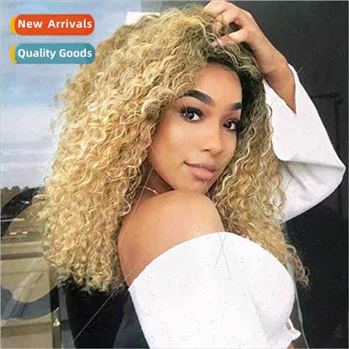 Europe Wigs African Exploded Head Black Top Dyed Two Colors