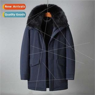 elderly duck whe long men jacket down aged Middle
