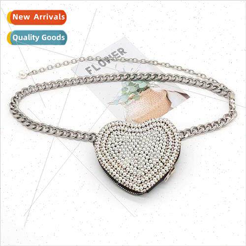 2023 Heavy Pearl Chain Small Bags Women Glter Diamond mini L