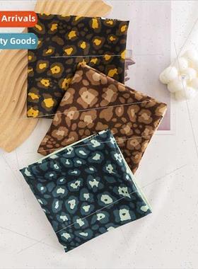 Leopard small square scarf Europe Uned States fashion commut