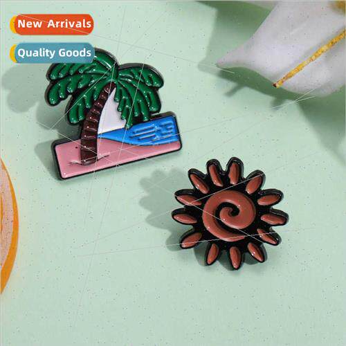 New cute rabb animal brooch coconut e sun love shape metal b