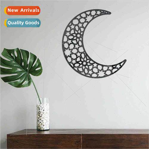 Crescent moon acrylic mirror stickers holiday decorative moo