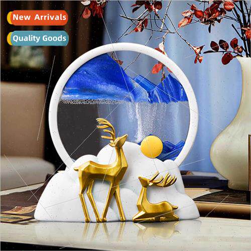 Creative Deer Fortune Quicksand Painting Decoration ving Roo