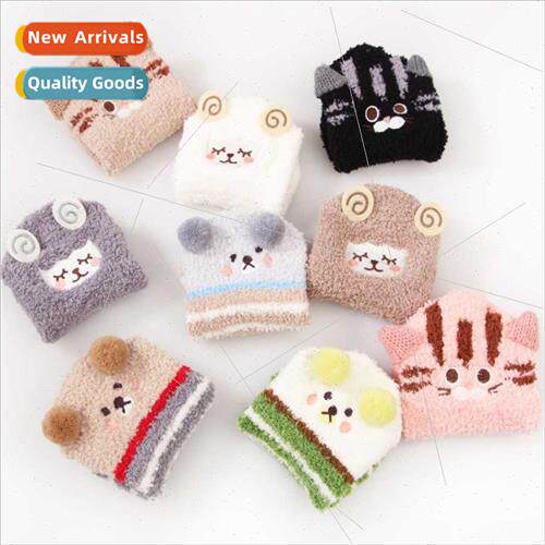 Socks women coral velvet home -slip silicone floor socks ind