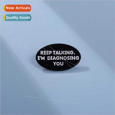 Collar Accessories Creative Alphabet Phrase Psychology Badge