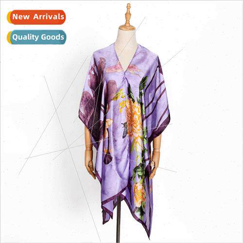 new 180*90 sunshade sunscreen silk scarf wh women nd printin