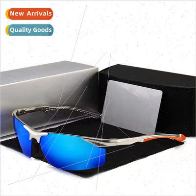 New rimless aluminum magnesium polarized sunglasses outdoor