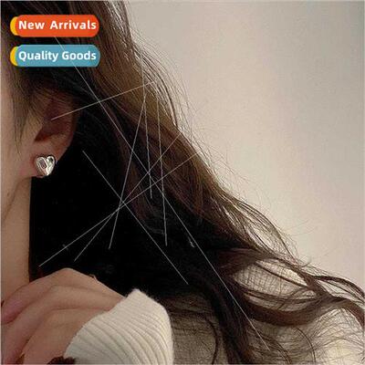 che zirconia pentagram love earrings buckle female 925 silve