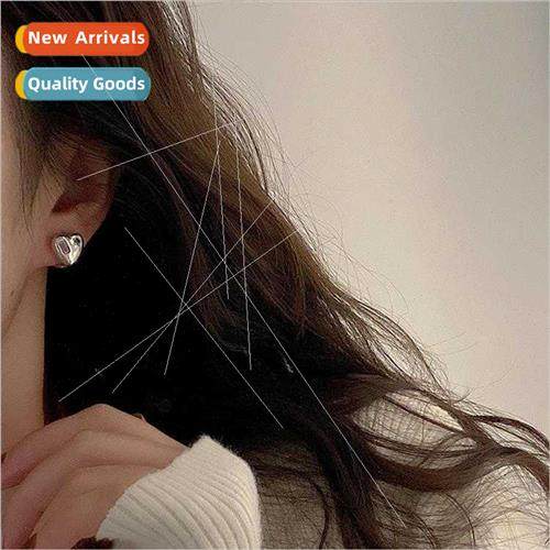 che zirconia pentagram love earrings buckle female 925 silve