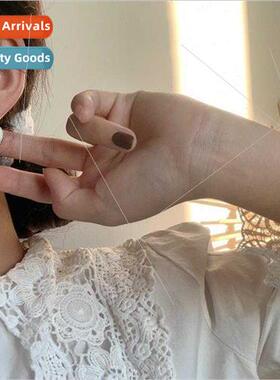 Gentle milky whe back hanging two wear earrings silver pin c