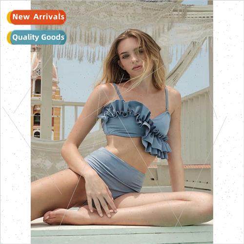 Pull-On Bikini 2023 Europea Spl Cute Solid Color i Swimsu Fe