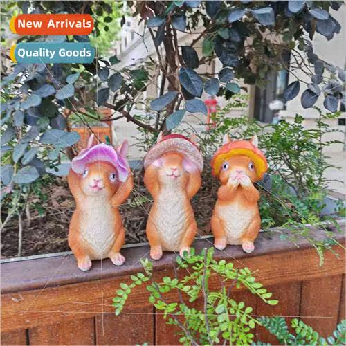 Three not cute bunny resin crafts modern home bedroom view c
