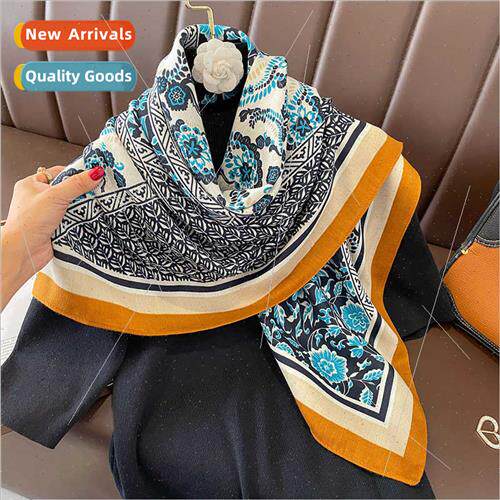 2023 printed fall winter new versatile  fashion neckerchief