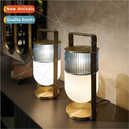 -modern light luxury portable glass table lamp living room l
