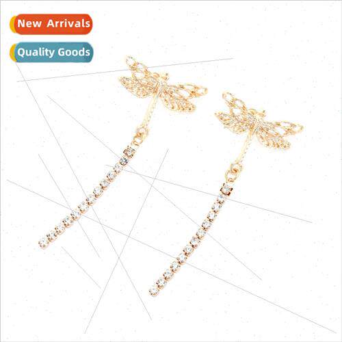 Korean  romantic super fairy antique metal texture dragonfly