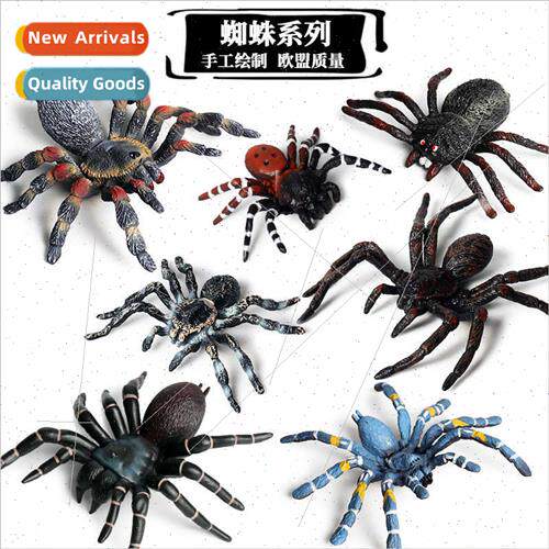 Solid compose spider model insect toys black spider tarantul