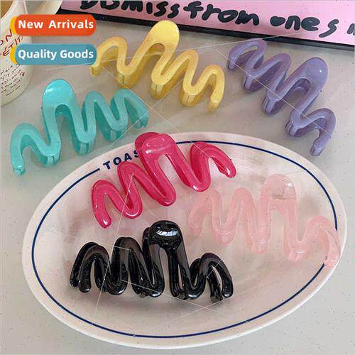 Red velvet large bow hairpin top clip hairpin female back he