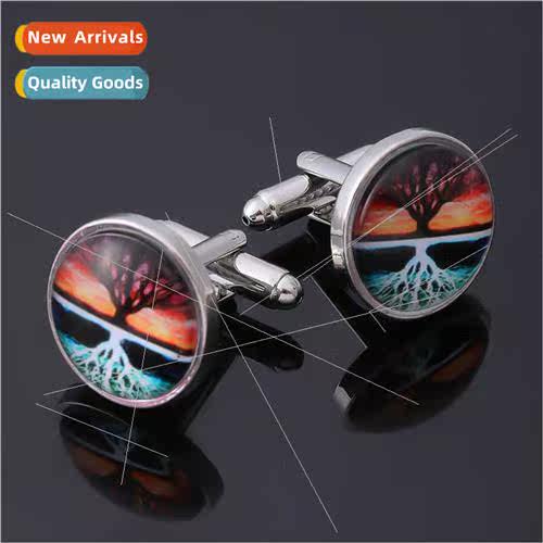 Creative Tree fe Time Gemstone Men Cufflinks Shirt Cufflinks
