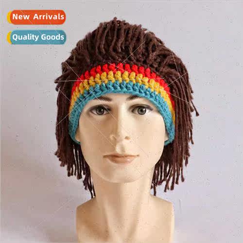 Dirty braid new Europe Uned States creative wig cap colorful