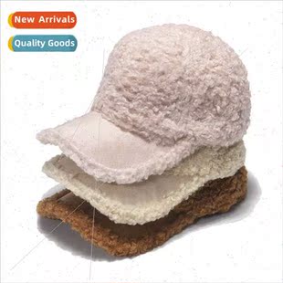 winter Korean velvet female baseb wool autumn lamb Hat warm