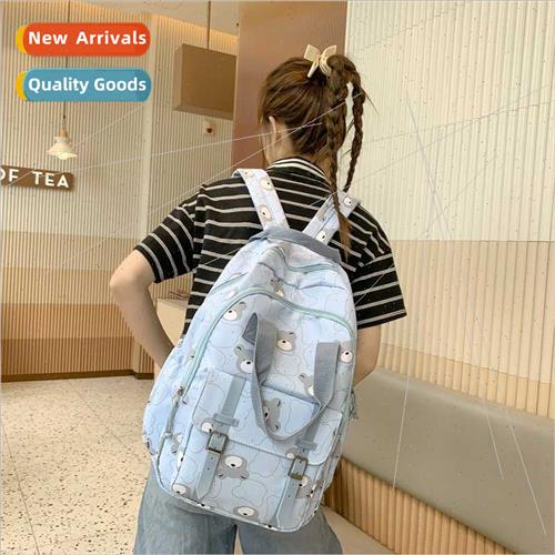 Schoolbag female cartoon girl backpack large capacy third to