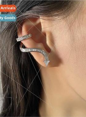 Full zirconium ultra-flash snake earrings tide cool hundred