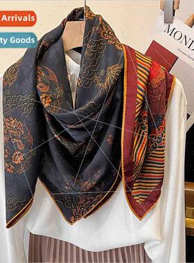 2022 national printing Xiang Yunyao silk scarf women fall wi