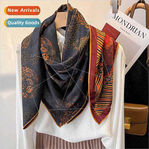 2022 national printing Xiang Yunyao silk scarf women fall wi