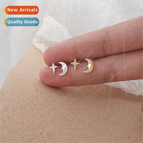 Small asymmetric earrings ins tide Korea students gentle ele