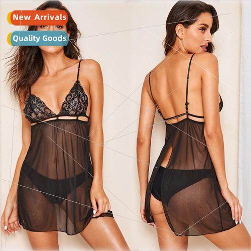 Sexy lingerie sexy womens suspender mesh nightdress