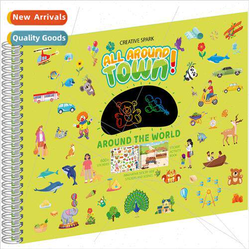 Sticker book children early education focus diy coloring cy