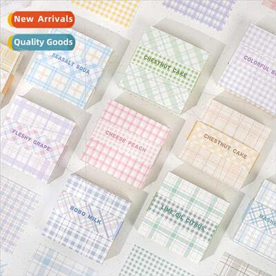 Sticky Notes Plaid Element Creative plaid ins message notepa