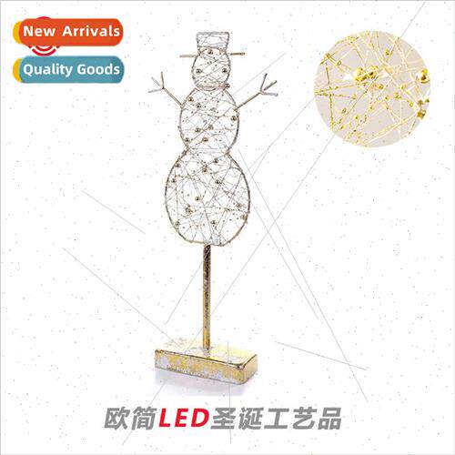 Christmas decorations LED Christmas snowman iron metal craft
