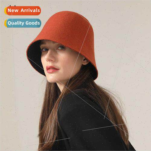 Hat female fall winter Korean  tide hundred wh fisherman hat