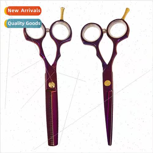 Red purple hairdressing scissors dental scissors flat scisso