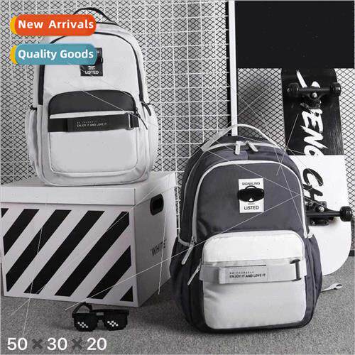 New bag students shoulders backpack simple shoulder bag back