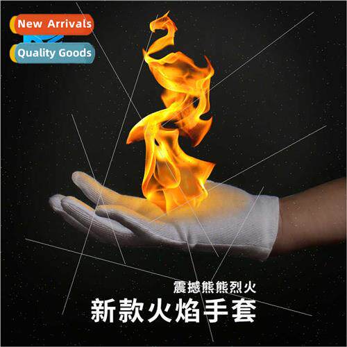 Large-scale stage permance shock new palm flame fire gloves