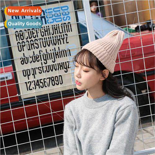 Autumn winter warm Korea versatile chic kn cap cute ins hips