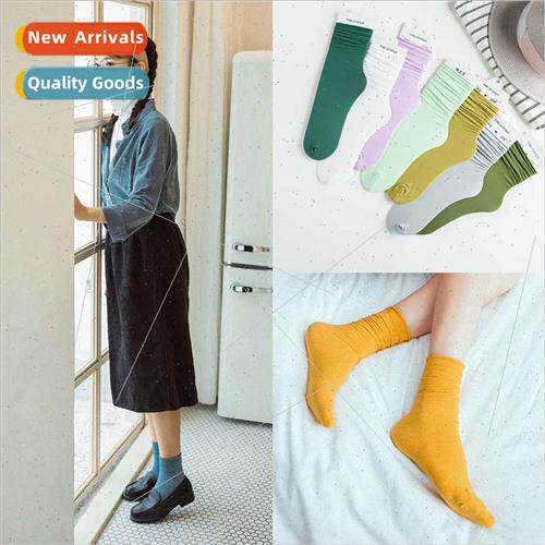 Spring summer new Japanese velvet stacked socks ultra-thin v