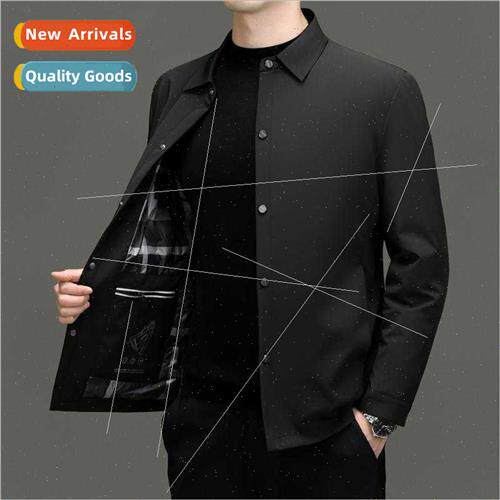 2023 new goose down lapel jacket men high-end middle-aged me