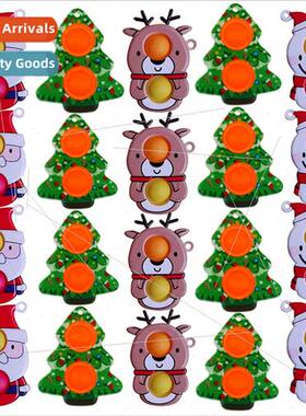 Christmas elk snowman finger bubble fun Santa pinch fun keyc