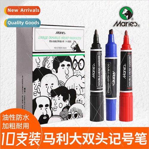Large double-ended oil-based marker black marker big head tw