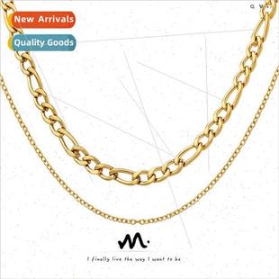 layered double stacking necklace Europe collarbone chocker